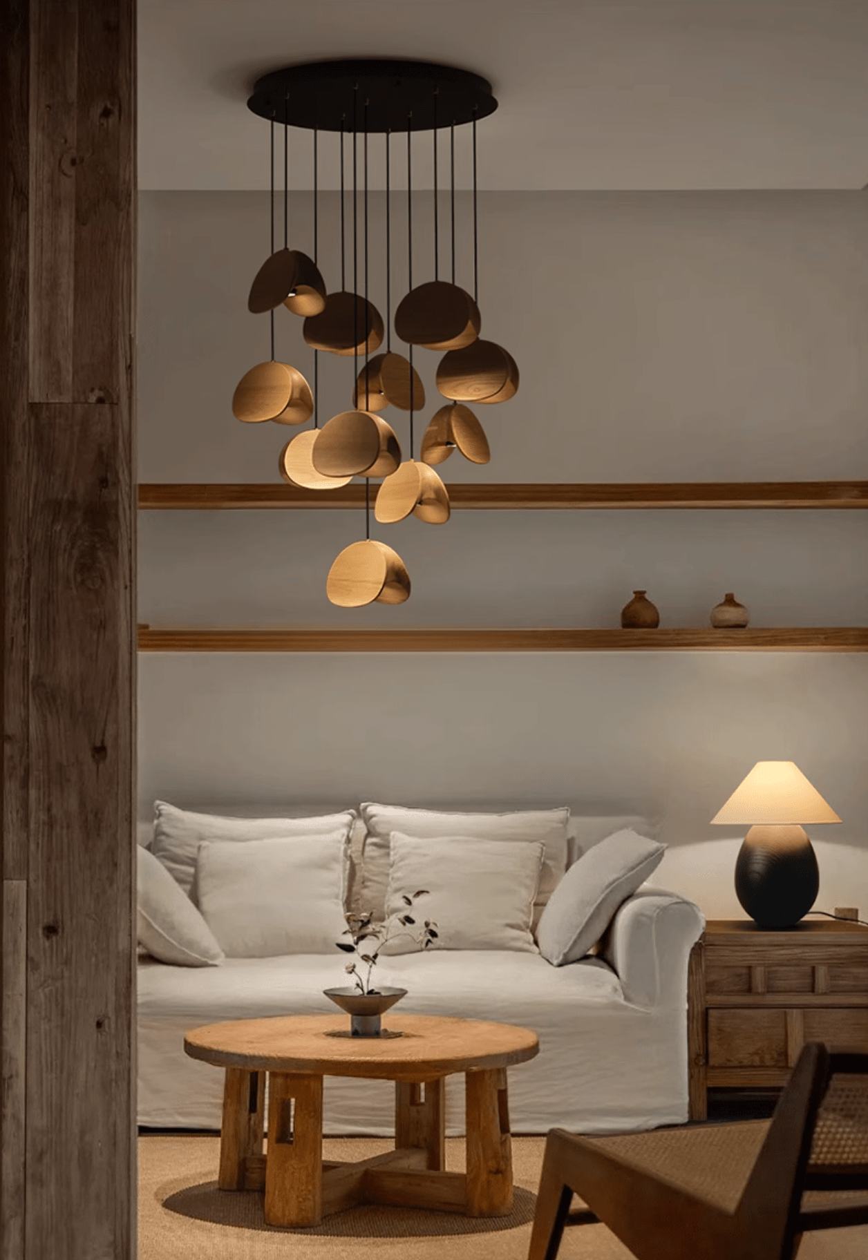 Orbit Fold Wood Pendant Light