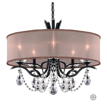Schonbek Va8305N-59S3 5 Light Crystal Chandelier, Ferro BlackBy Schonbek