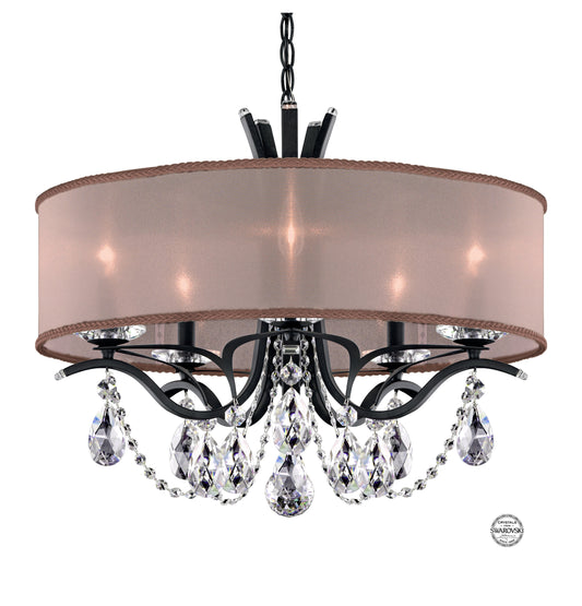 Schonbek Va8305N-59S3 5 Light Crystal Chandelier, Ferro BlackBy Schonbek