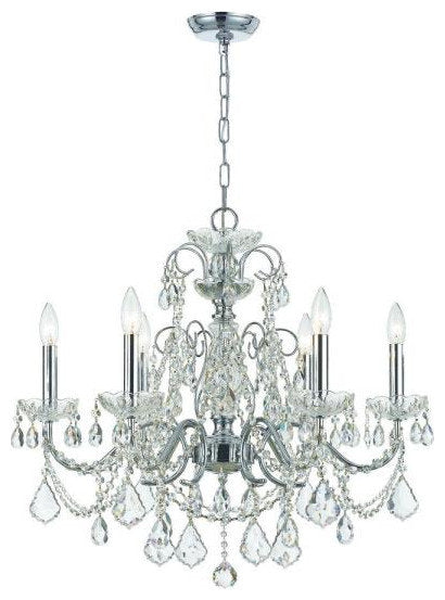 Imperial 6-Light Chandelier in Minimalist Style, 26"Wx24.5"HBy Crystorama Lighting