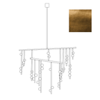 Brass Glass Drop Chandelier