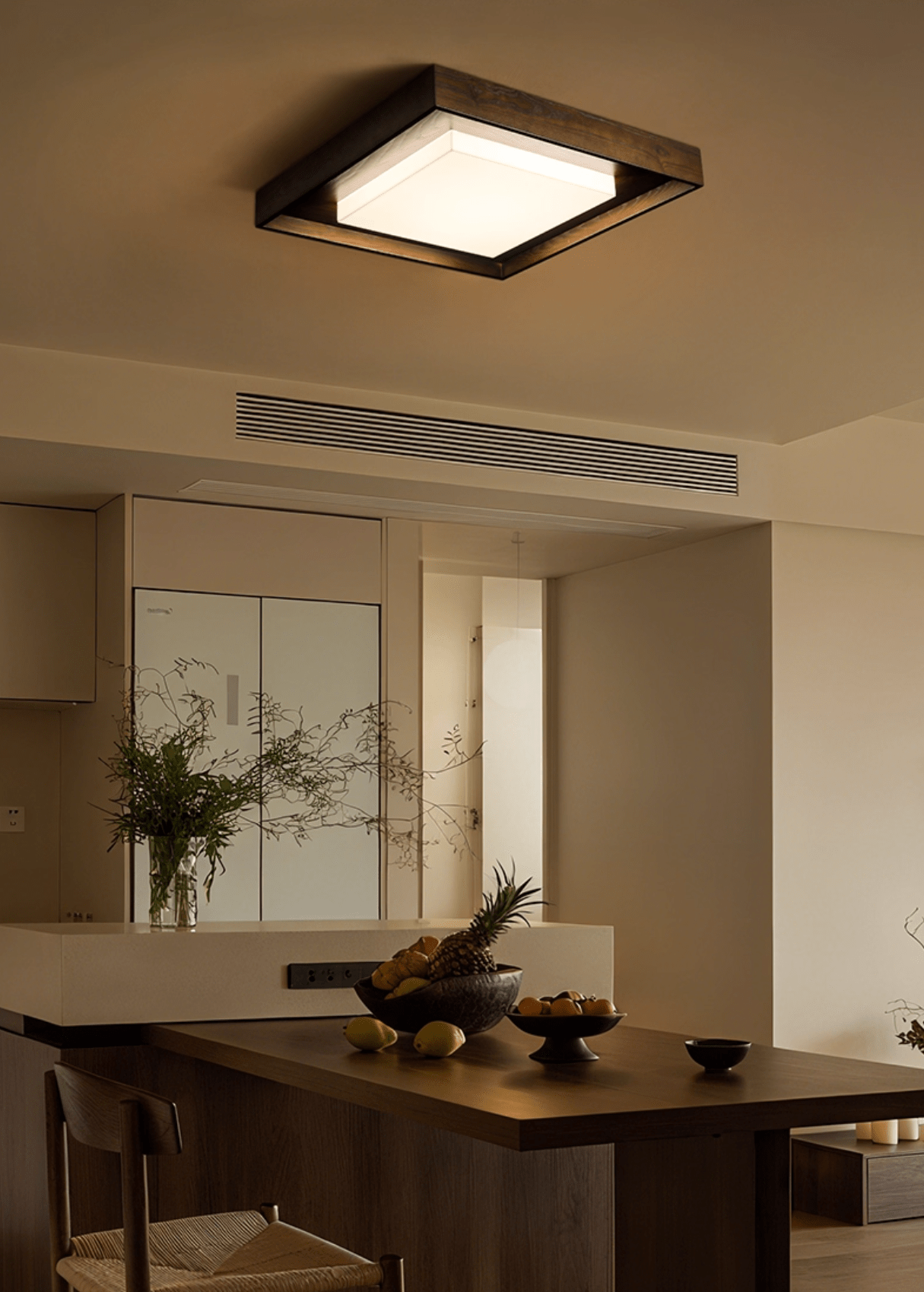 Kurin Wood Frame Ceiling Light