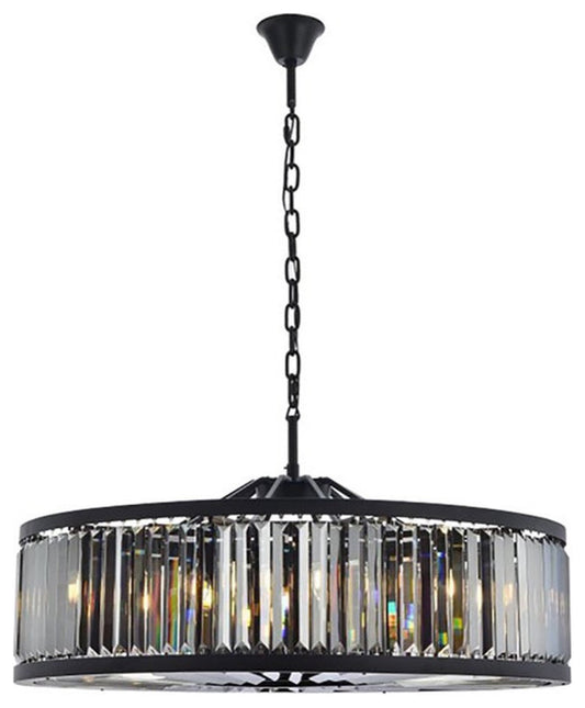 Urban Classic Chelsea 10-Light Metal Royal Cut Chandelier in Matte BlackBy Urban Classic