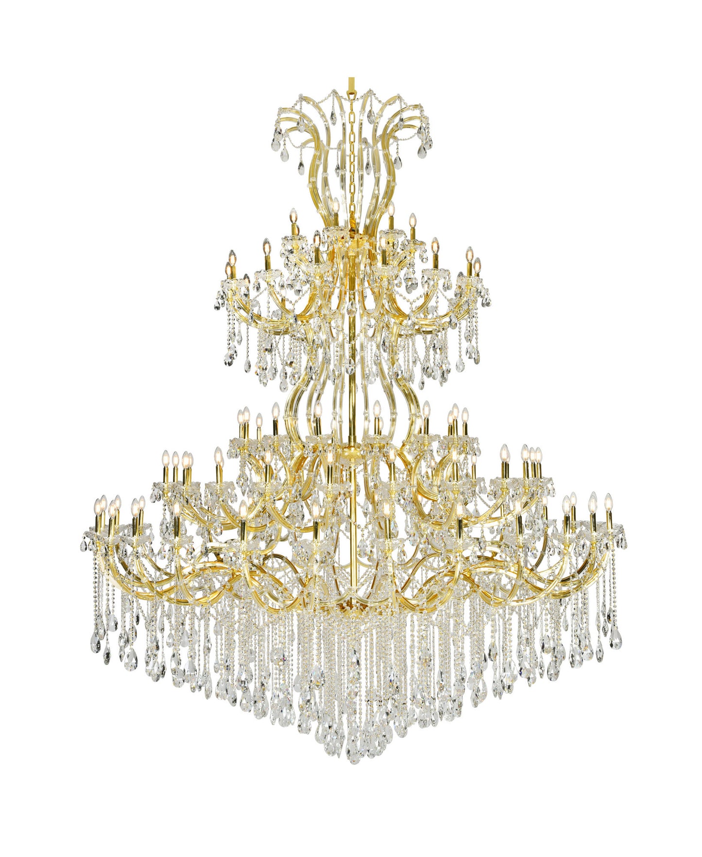 Elegant Lighting 2803G120/RC Maria Theresa 84 Light 96"W Crystal - GoldBy Elegant Furniture & Lighting