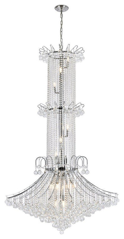 Elegant Lighting V8008G44/RC Toureg 20 Light 44"W Crystal - GoldBy Elegant Furniture & Lighting