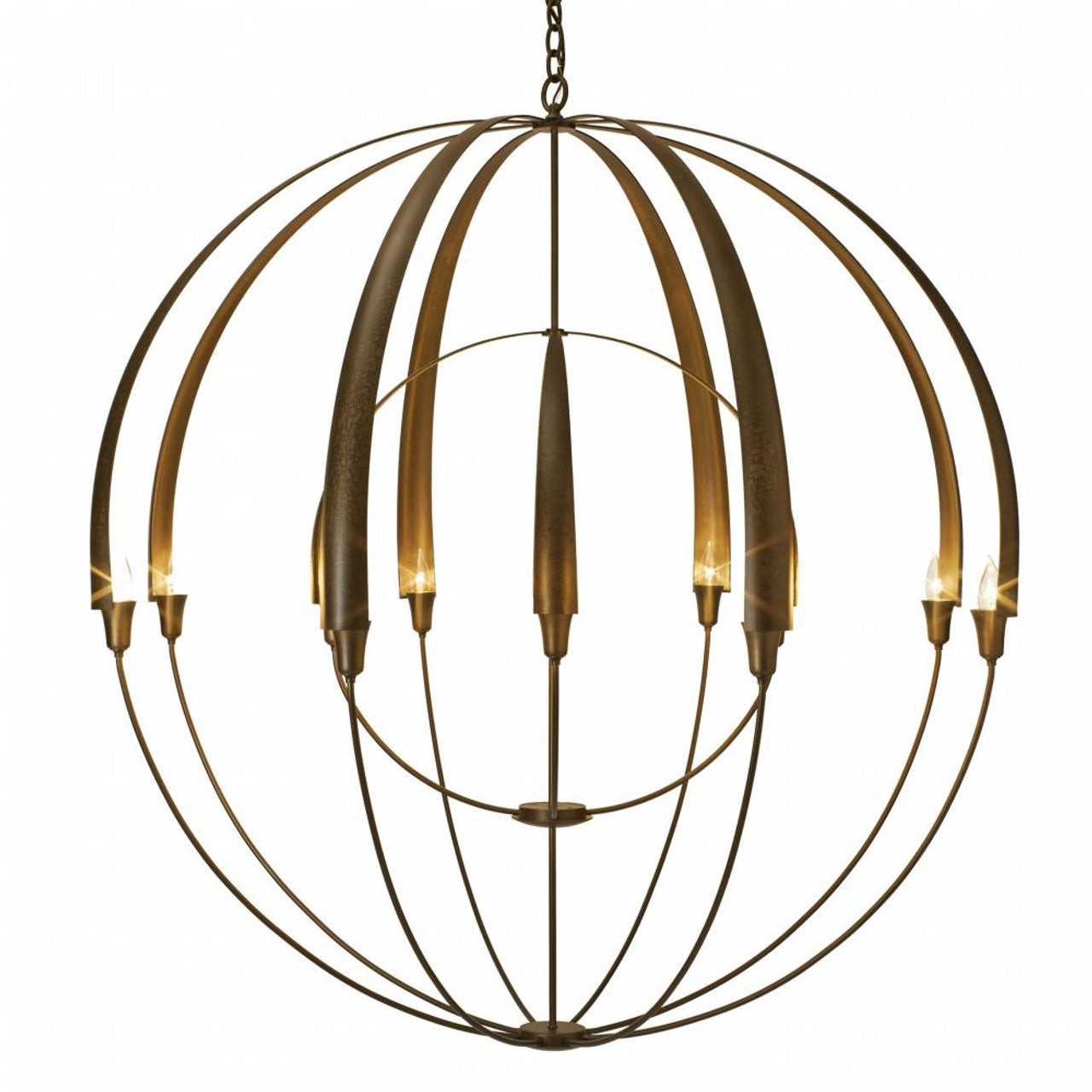 Solitude Chandelier, 1-Light, Standard Height, LED, Soft Gold, 38"W (139915-LED-STND-84-CR 5DDRFZ)
