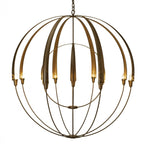 Double Cirque Chandelier, 8-Light, Natural Iron, 25.4"W (104205-SKT-20 39CH1P)