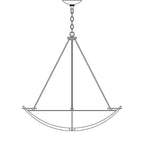 Compass Chandelier, 3-Light, Dark Smoke, Opal Glass, 34.2"W (194531-SKT-07-GG0170 X55N2)