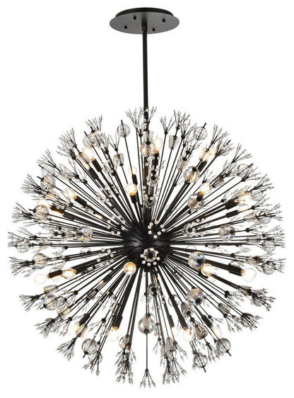 Elegant Lighting 2500D44 Vera 32 Light 44"W Crystal Sputnik - BlackBy Elegant Furniture & Lighting