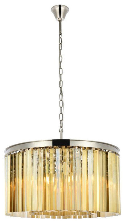 Elegant Lighting 1208D26-GT/RC Sydney 8 Light 26"W Crystal Drum - PolishedBy Elegant Furniture & Lighting