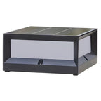 Square Waterproof Black Modern Solar Lights Outdoor Fence Post Lights