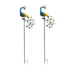 43.7 In. Peacock Solar-Powered Garden Stake - 2-Pack