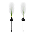 2PCS Creative Hairy Reed Decor LED Intelligent Modern Solar Lawn Lamp