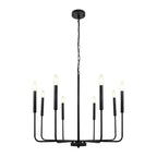 8 Lights Candlelight LED Three Step Dimming Industrial Style Chandelier