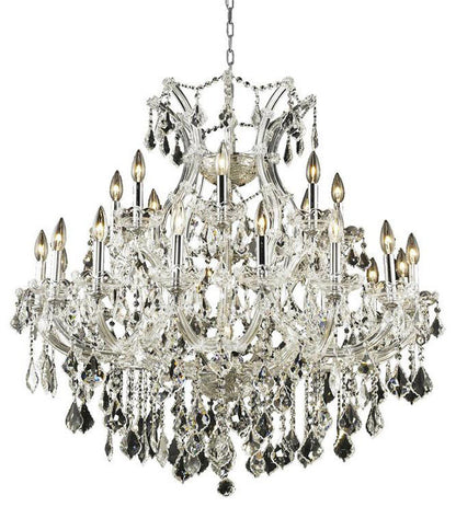 Maria Theresa 24 Light Mini Chandelier, Chrome, Clear, Royal CutBy Elegant Furniture & Lighting