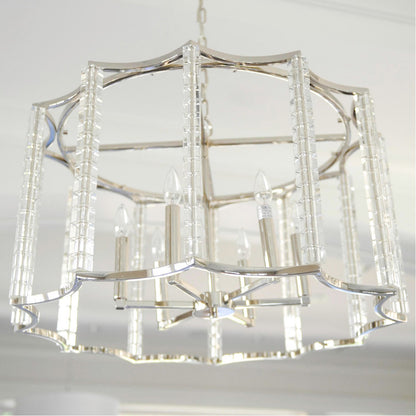 Carson 6 Light Chandelier, Polished NickelBy Crystorama Lighting