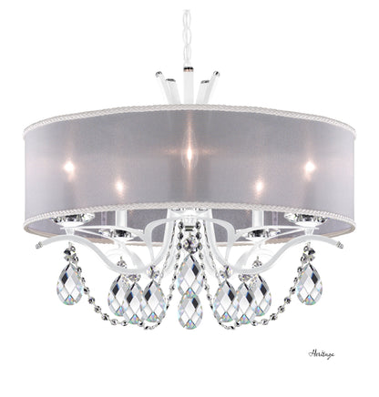 Schonbek Va8305N-06H1 5 Light Crystal Chandelier, WhiteBy Schonbek