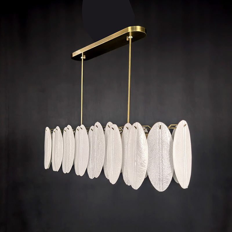47 Inch Wide Modern Aged Brass Chandelier