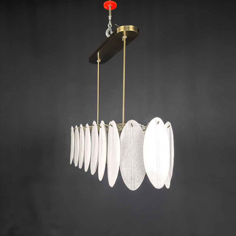 47 Inch Wide Modern Aged Brass Chandelier
