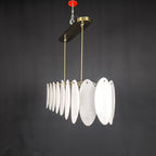 47 Inch Wide Modern Aged Brass Chandelier