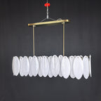 47 Inch Wide Modern Aged Brass Chandelier