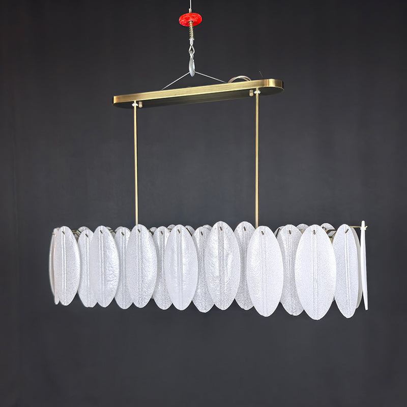 47 Inch Wide Modern Aged Brass Chandelier