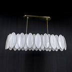 47 Inch Wide Modern Aged Brass Chandelier