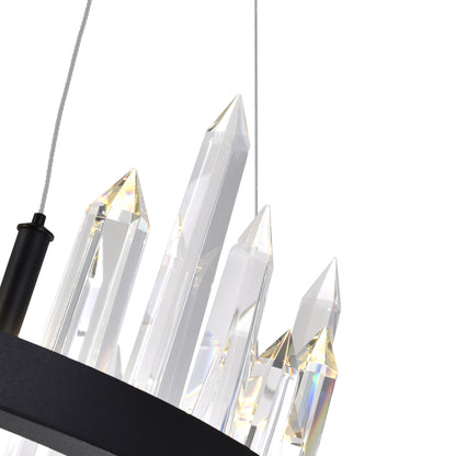 Juliette LED Chandelier With Black FinishBy CWI Lighting