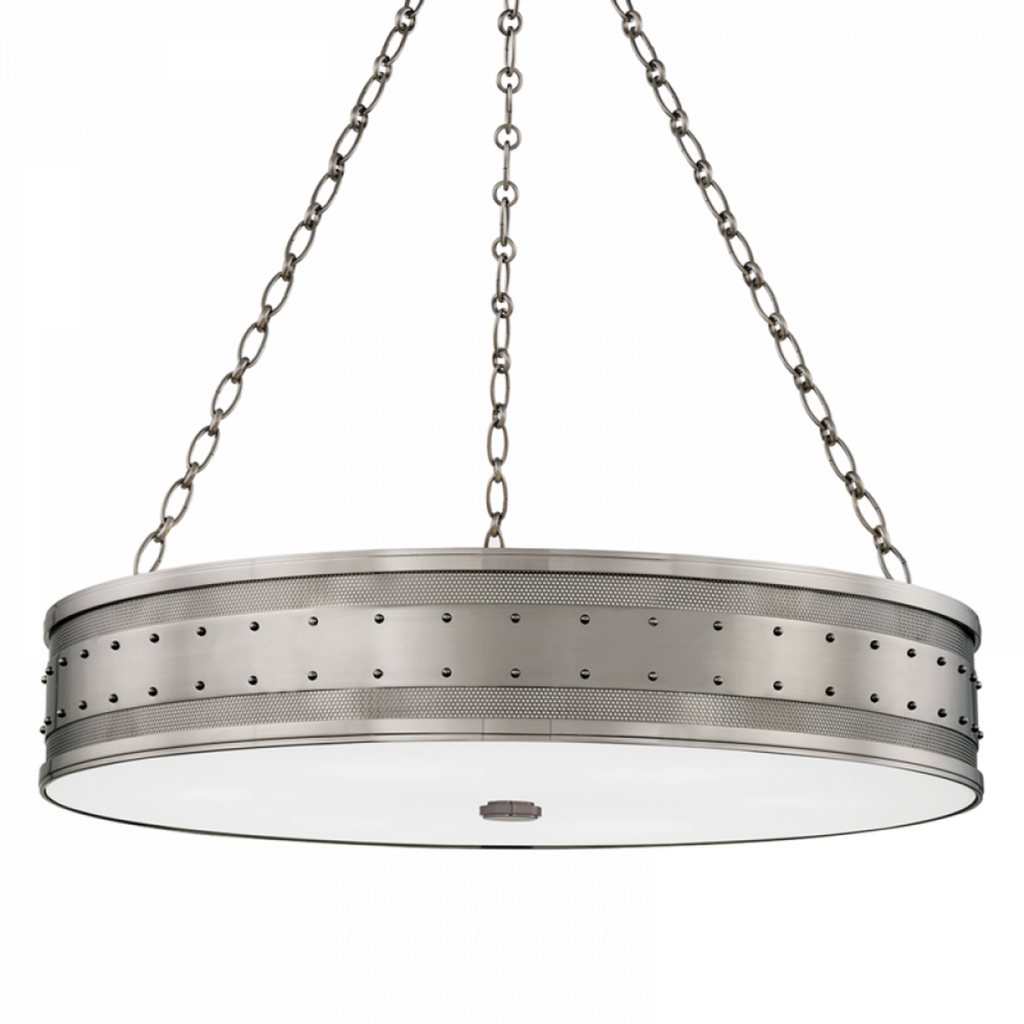 Plume Pendant, 1-Light, Standard Height, LED, Vintage Platinum Frame & Canopy, Vintage Platinum Plume, 49.1"W (135008-LED-STND-82-82 531Q6F)