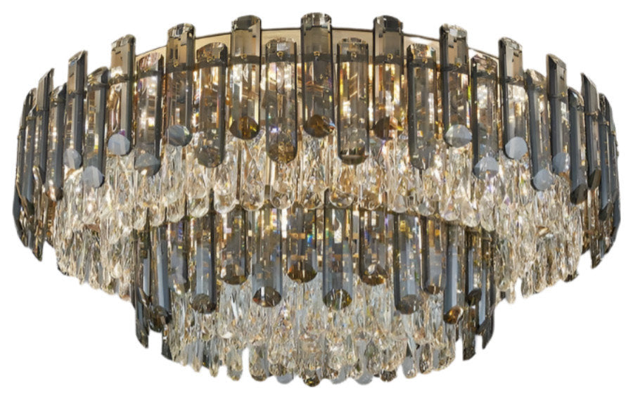 Venice 2-Tier Crystal Chandelier, 31", 80cmBy Morsale.com