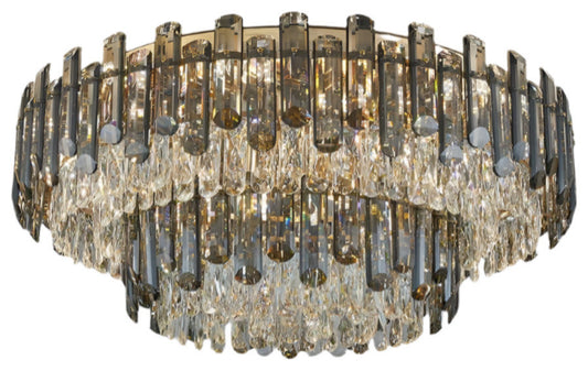 Venice 2-Tier Crystal Chandelier, 31", 80cmBy Morsale.com