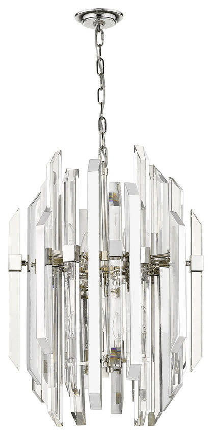 Z-Lite 4006-8 Bova 9 Light 20"W Crystal Chandelier - Polished NickelBy Z-LIte