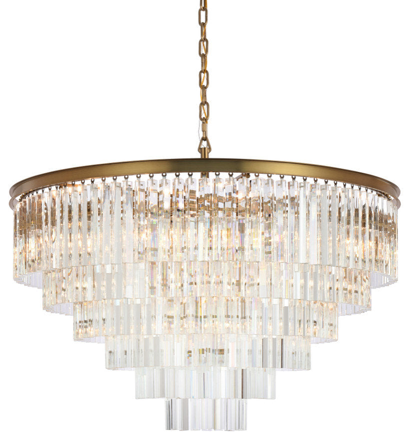 Elegant Lighting Sydney 44" Round Crystal ChandelierBy Elegant Furniture & Lighting