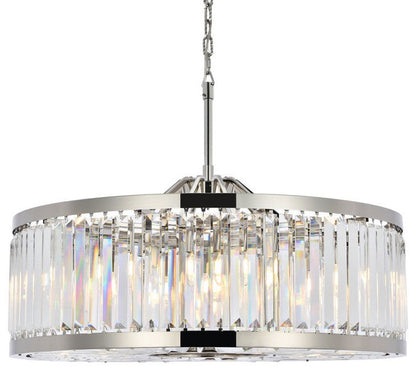Elegant 1233D35PN/RC Chelsea 10-Light Polished Nickel Chandelier ClearBy Elegant Furniture & Lighting