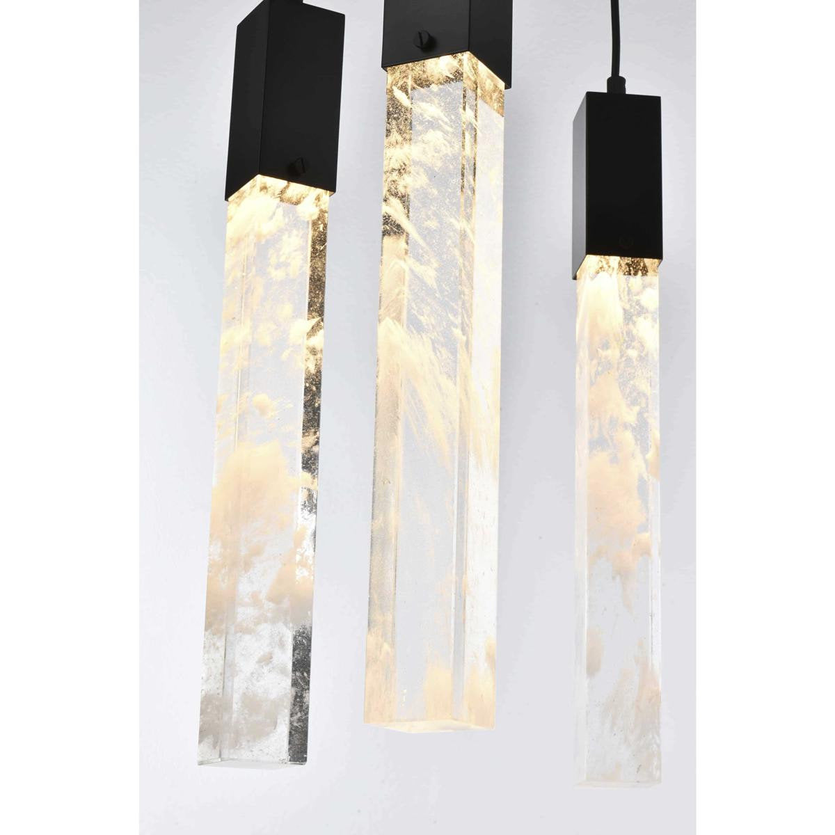 Aurora 8 Light Pendant, BlackBy Elegant Furniture & Lighting