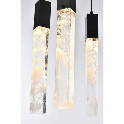 Aurora 8 Light Pendant, BlackBy Elegant Furniture & Lighting