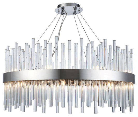 Elegant Lighting 3000D32 Dallas 18 Light 32"W Crystal Drum - ChromeBy Elegant Furniture & Lighting