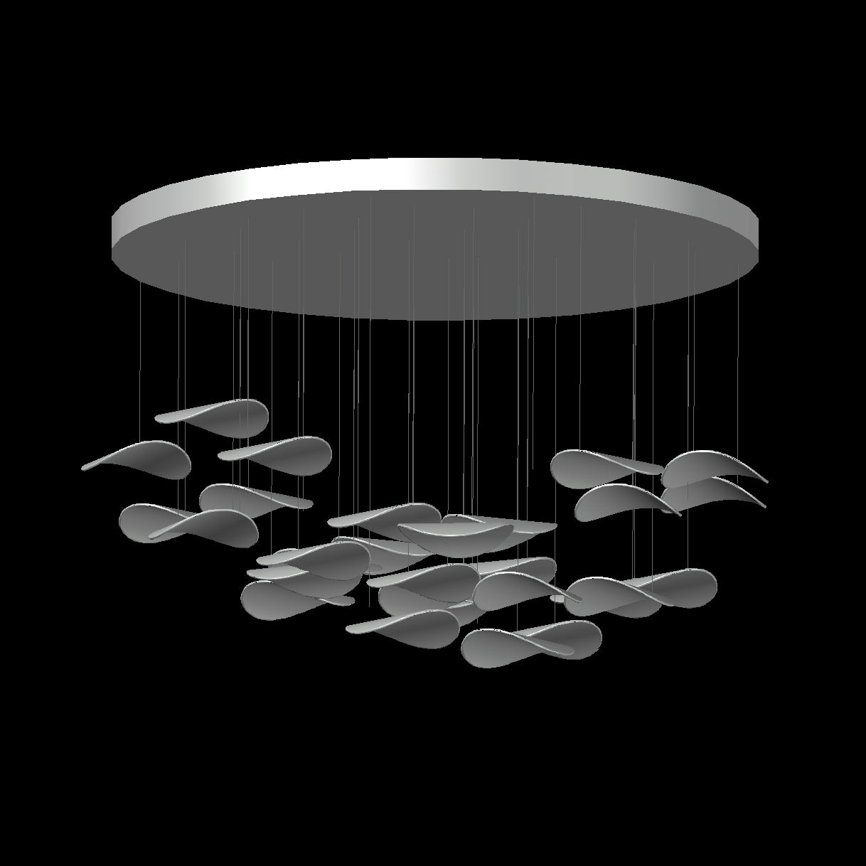 Wave Floating Leaf Chandelier