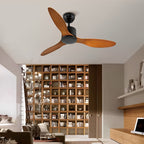 3 Blades Mute LED Dimmable with Remote Modern Ceiling Fans with Lights