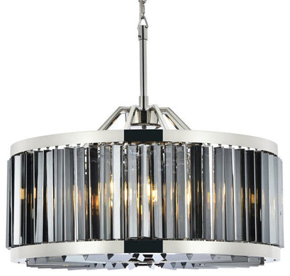 Elegant 1203D28PN-SS/RC Chelsea 8-Light Polished Nickel Chandelier Silver ShadeBy Elegant Furniture & Lighting