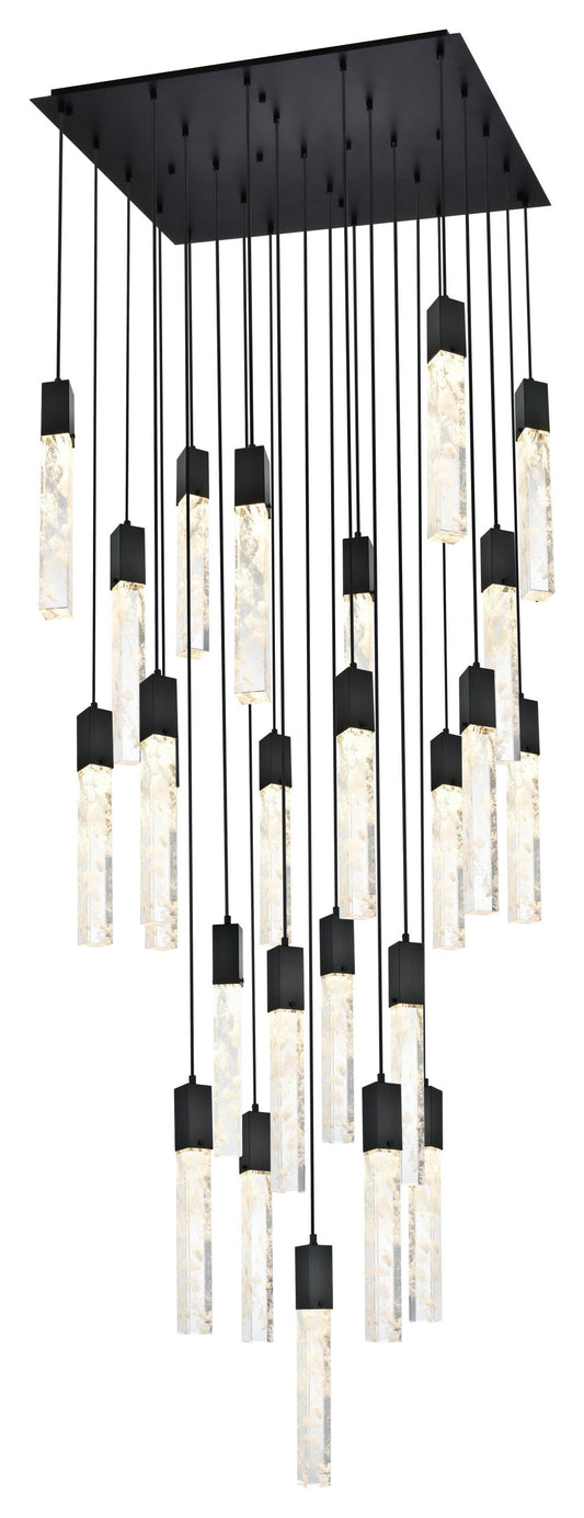 Home Living 36" Chandelier, BlackBy Home Living