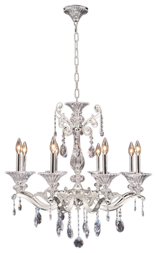 Vasari 29x28" 8-Light Classic Chandelier by AllegriBy Allegri Crystal by Kalco Lighting