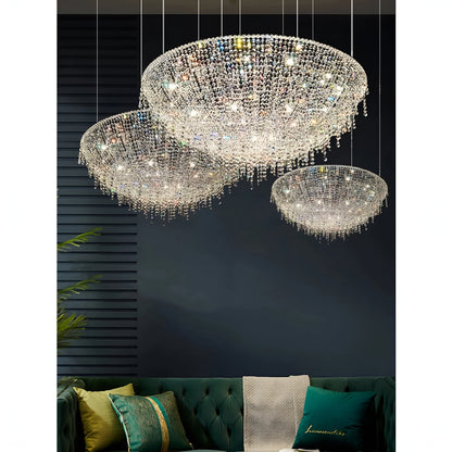 Bendejun | Luxury Brilliant Drops Crystal Chandelier, Dia23.6xh11.8", Warm LightBy Miron Demid LLC