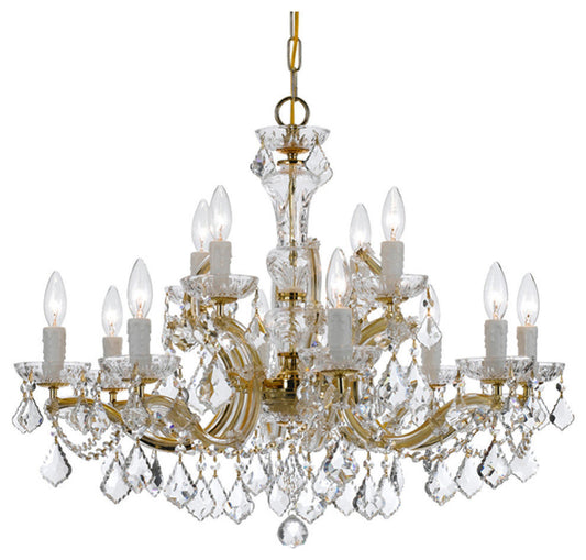 Maria Theresa 12 Light Spectra Crystal Gold ChandelierBy Crystorama Lighting