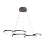 3 Rings Chandelier Dimmable Kitchen Dining Room Lighting Ceiling Lights with Remote Control