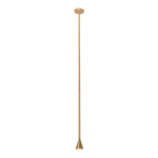 39.37'' Modern Vertical Long Metallic Tube Cone Pendant Light
