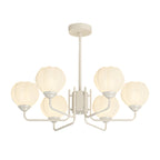 6 Flowers Round Bell Orchid Three Step Dimming Modern Hanging Lights Fixture