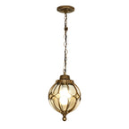 Glass Ball Aluminum Waterproof American Style Outdoor Chandelier Light