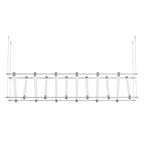 6/12-Light Acrylic Tube Geometric Long Designer LED Island Pendant Light