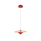 13.8'' 1-Light Round UFO Pendant Lights LED Metal Hanging Lighting Small Spaceship Pendant Lamp for Bar